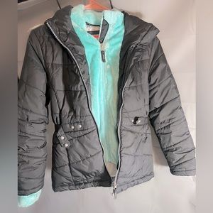 Free Country Girls (10-12) winter Coat with teal fleece lining